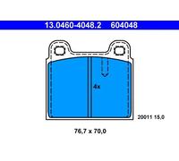 ATE 13.0460-4048.2 Kit pastiglie freno, Freno a disco per OPEL,PORSCHE,VAUXHALL