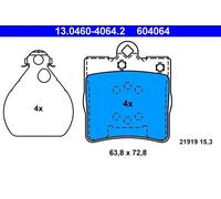 Set di pastiglie freno ATE 13.0460-4064.2, posteriore