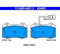 Set di pastiglie freno ATE 13.0460-4801.2, anteriore