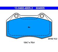 ATE pastiglie freno 13.0460-4805.2 124,7x70,4 spessore 15,2 mm predisposto sensore