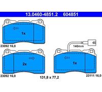 Pastiglie freno 13.0460-4851.2 ATE per ALFA ROMEO 159 159 Sportwagon