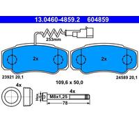 KIT PASTIGLIE FRENO POST ATE NISSAN CABSTAR 35.14 DCI 3.0 101KW 06>13 1304604...