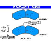 ATE Kit pastiglie freno 13.0460-4861.2 Freno a disco posteriore per NISSAN CABSTAR NT400