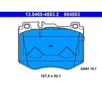 ATE 13.0460-4883.2 Kit pastiglie freno, Freno a disco per MERCEDES-BENZ