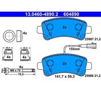 Set di pastiglie freno ATE 13.0460-4890.2, posteriore