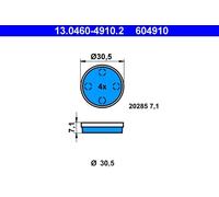 ATE 13.0460-4910.2 Kit pastiglie freni