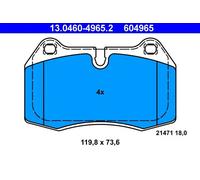 Set di pastiglie freno ATE 13.0460-4965.2, anteriore, posteriore