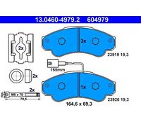 Pastiglie freno 13.0460-4979.2 ATE per PEUGEOT FIAT CITROËN