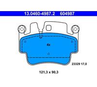 604987 Kit pastiglie pattini freno Ate Anteriore per PORSCHE BOXSTER 911