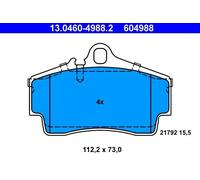 KIT PASTIGLIE FRENO POST ATE PORSCHE CAYMAN S 3.4 217KW 05>09 13046049882