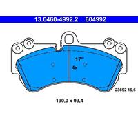 Set di pastiglie freno ATE 13.0460-4992.2, anteriore