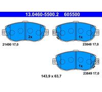 Set di pastiglie freno ATE 13.0460-5500.2, anteriore
