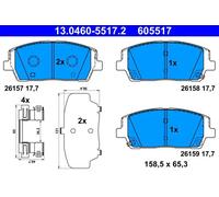 Set di pastiglie freno ATE 13.0460-5517.2, anteriore