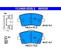 Set di pastiglie freno ATE 13.0460-5520.2, anteriore