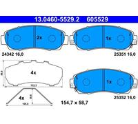 ATE Kit pastiglie freni 13.0460-5529.2 anteriore per Honda CR-V V ZR-V