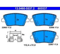 Pastiglie freno 13.0460-5537.2 ATE per HYUNDAI i30 FASTBACK i30
