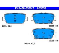 ATE 13.0460-5539.2 Pastiglie Freni Posteriori per Mitsubishi Eclissi Cross