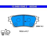 ATE Set di pastiglie freno 13.0460-5540.2 Freno a disco Posteriore