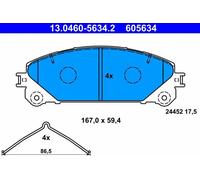 Set di pastiglie freno ATE 13.0460-5634.2, anteriore