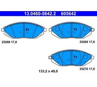KIT PASTIGLIE FRENO ANT ATE CHEVROLET BEAT 1.2 64KW 12> 13046056422