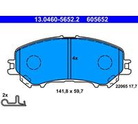 Set di pastiglie freno, freno a disco ATE 13.0460-5652.2