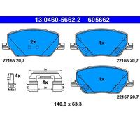 KIT PASTIGLIE FRENO ANT ATE FIAT 500X 2.0 D Mjt 4x4 103KW 14> 13046056622