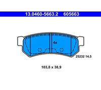 Pastiglie freno 13.0460-5663.2 ATE per CHEVROLET LACETTI Familiare LACETTI