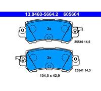 Set di pastiglie freno, freno a disco ATE 13.0460-5664.2