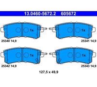 KIT PASTIGLIE FRENO POST ATE NISSAN PATROL VI 5.6 298KW 10> 13046056722