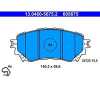 Pastiglie freno 13.0460-5675.2 ATE per MAZDA 6 Familiare 6 Tre volumi