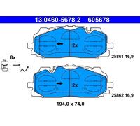 Set di pastiglie freno ATE 13.0460-5678.2, anteriore