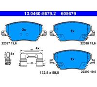 Set di pastiglie freno ATE 13.0460-5679.2, anteriore