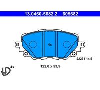 Set di pastiglie freno ATE 13.0460-5682.2, anteriore