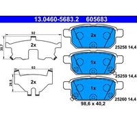 Pastiglie freno 13.0460-5683.2 ATE per SUZUKI BALENO