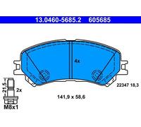Kit Pastiglie Freno Freno A Disco Ate 13-0460-5685-2 per Renault