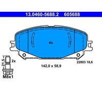 ATE 13.0460-5688.2 Kit pastiglie freno, Freno a disco per RENAULT
