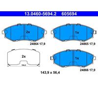 Pastiglie freno 13.0460-5694.2 ATE per CHEVROLET EPICA