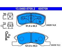 Set di pastiglie freno ATE 13.0460-5709.2, anteriore