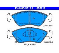 Pastiglie freno 13.0460-5712.2 ATE per KIA CLARUS CLARUS Familiare