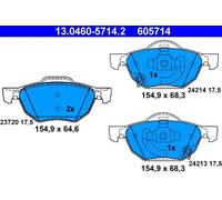 ATE 13.0460-5714.2 Kit pastiglie freni