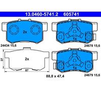Set di pastiglie freno, freno a disco ATE 13.0460-5741.2