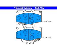 ATE Kit pastiglie freni 13.0460-5745.2 per Toyota Land Cruiser 80 Anteriore