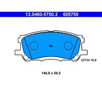 ATE 13.0460-5750.2 Kit pastiglie freno, Freno a disco per LEXUS,TOYOTA
