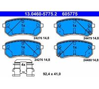 Kit pastiglie freno, Freno a disco ATE 13046057752 compatibile con HYUNDAI KIA