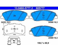 Set di pastiglie freno ATE 13.0460-5777.2, anteriore