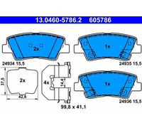 Set di pastiglie freno ATE 13.0460-5786.2, posteriore