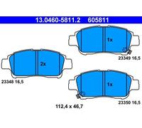 Set di pastiglie freno ATE 13.0460-5811.2, anteriore