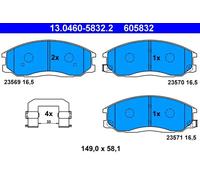 Pastiglie freno 13.0460-5832.2 ATE per SSANGYONG HYUNDAI DAEWOO