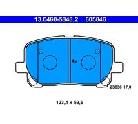 Set di pastiglie freno ATE 13.0460-5846.2, fronte