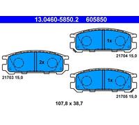 Pastiglie freno 13.0460-5850.2 ATE per SUBARU IMPREZA Familiare IMPREZA Coupé